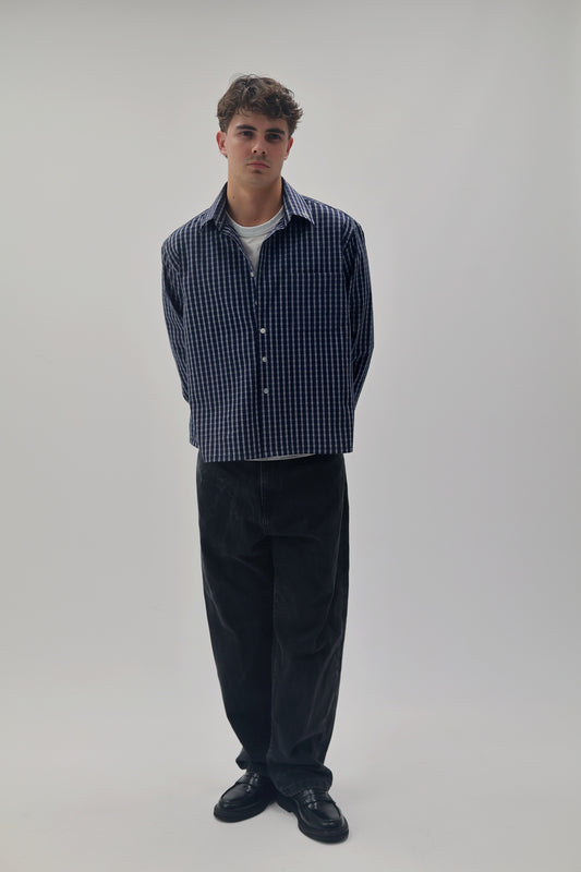 STINGEM SEERSUCKER BUTTON UP